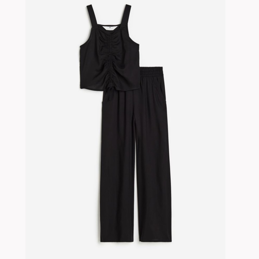Black tank with matching pants